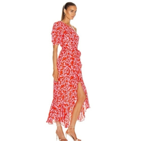 Veronica Beard Dresses & Skirts - Veronica Beard Vie One-Shoulder Floral Midi Dress Size 4